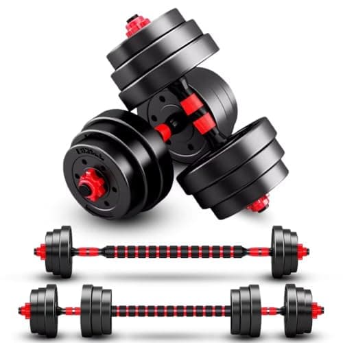 BCBIG Adjustable-Dumbbells-Sets,Free Weights-40lb(20lb*2) Dumbbells Set of 2 Convertible To Barbell A Pair of Lightweight for Home Gym,Women and Men Equipment. - Image 1