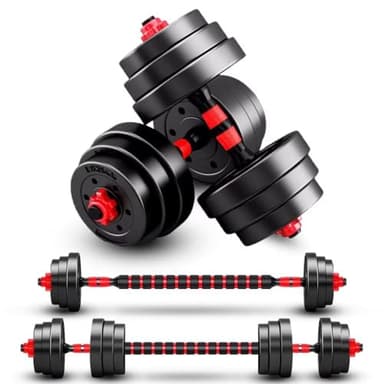 BCBIG Adjustable-Dumbbells-Sets,Free Weights-40lb(20lb*2) Dumbbells Set of 2 Convertible To Barbell A Pair of Lightweight for Home Gym,Women and Men Equipment. - Image 1