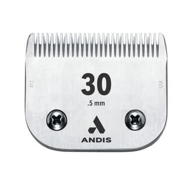 Andis 64075 Ultra Edge Dog Clipper Blade - Constructed Of Carbonized Steel, Exclusive Hardening Process With Long-Lasting Sharp Edges, 1/50-Inch Cut Length - For Larger Animals, Size-30, Chrome - Image 1
