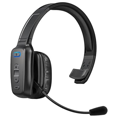 LEAYU Bluetooth Headset, 60hrs Noise Canceling V5.2 Over Head Headphones, Single Ear Trucker Wireless Headset with Mic, Mute Button, Multipoint, for Phones PC Computer Truck Driver Office Work - Image 1