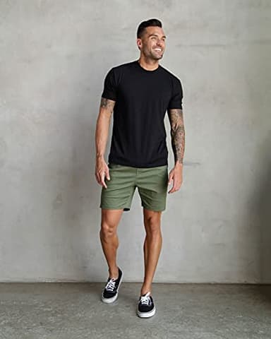 INTO THE AM Premium Men's Fitted Crew Neck Plain Essential Tees - Modern Fit Fresh Classic Short Sleeve T-Shirts for Men (Black, XX-Large) - Image 4