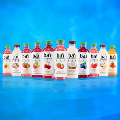 Bai Flavors Variety Pack, Antioxidant Infused Water Beverage, with Vitamin C and No Artificial Sweeteners, 18 fl oz bottles, 12 pack - Image 5