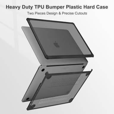 MOSISO Compatible with MacBook Pro 13 inch Case M2 2025-2016 A2338 M1 A2251 A2289 A2159 A1989 A1708 A1706, Anti-Cracking Heavy Duty Plastic TPU Bumper Hard Case&Keyboard Skin&Screen Film, Black - Image 4