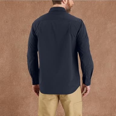 Carhartt Force Relaxed Fit Lightweight Long- Sleeve Shirt Navy - Image 4