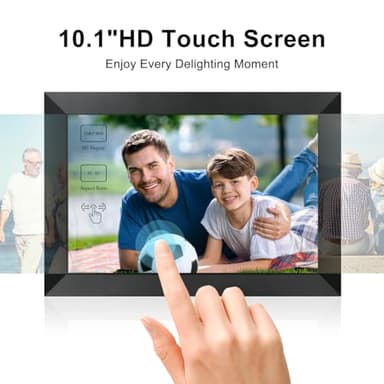 Anna Bella Digital Picture Frame 10.1 Inch IPS HD Touch Screen WiFi Smart Digital Photo Frame with 32GB Storage, Auto-Rotate, Easy Setup to Share Photos or Videos Remotely via AiMOR APP Black - Image 6