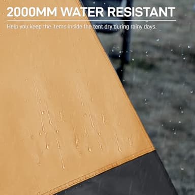 EVER ADVANCED Blackout 6 Person Camping Tent, Instant Cabin Tent for Family with Vestibule and Large Mesh Windows, 60s Easy Setup, Double Layer, Water-Resistant, Orange&Black - Image 9