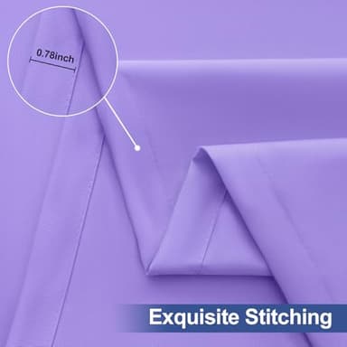 homing 2 Pack Rectangle Table Cloth, Elastic Fitted Fabric Tablecloth Fits for 6 Foot Folding Tables, Washable Table Cover for Picnic, Camping, Indoor & Outdoor (Lavender, 30" x 72") - Image 8