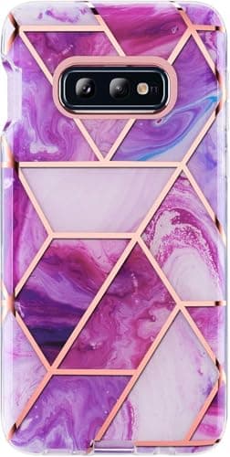 GOLINK Designed for Samsung Galaxy Series [Military Grade Shockproof] Marble Full Body Protective Phone Case (Purple, S10e) - Image 5