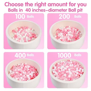 TRENDPLAY Star Ball Pit Balls for Toddlers - 200 Count Star Balls Different Shapes, Non-Toxic Plastic Balls for Safe Play, Boys Girls Festival Party Decoration, Cream Blue - Image 8