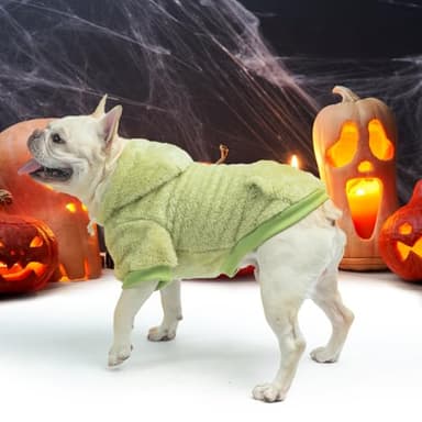 SCENEREAL Fleece Dog Sweater Hoodie for Small Medium Large Dogs, Fuzzy Warm Dog Sweatshirt with Pocket, Girl Boy Dog Clothes for Winter/Fall, Designer Cute Male/Female Dog Clothes with Leash Hole - Image 8