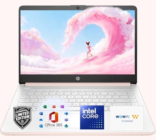 HP Ultrabook Laptop with Office 365 & Copilot AI • Intel 4-Core CPU • 1.1TB Storage (1TB OneDrive and 128GB SSD) • 8GB RAM • Windows 11 w/o Mouse - Image 1