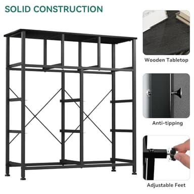 YITAHOME Dresser for Bedroom with 9 Drawers - Fabric Storage Tower, Tall Chest Organizer Unit for Living Room, Entryway, Closets with Sturdy Steel Frame, Wooden Top - Image 7