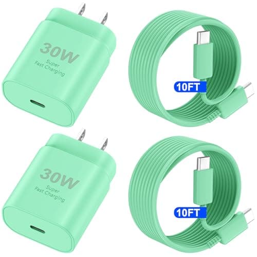Phone 17 16 Pro Max Charger Fast Charging Block, 30W Phone 17/16 Pro Max USB C Fast Charger with 10 FT Type C Fast Charging Long Cable Cord for i.Phone 17 Pro Max/17 Pro/17/Air/16 Pro max/16 Pro/15 - Image 1