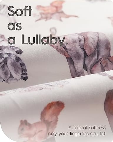 Graco Pack and Play Fitted Sheets - 2 Pack Mini Crib Sheets, Hypoallergenic and Soothing, Premium Jersey Fabric, Safari Sea Animals Pattern - Image 4