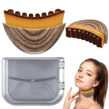 New Lymphatic Contour Face Brush,Lymphatic Drainage Massager for Chin & Neck,Ultra-Soft Bristles Suitable for All Skin Types,Portable Ergonomic Beauty Tool with Travel Case（1 Pcs） - Image 1