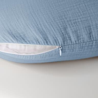 Konssy 2-Pack Muslin Nursing Pillow Covers, Soft & Adorable Nursing Covers for Breastfeeding Pillows, Slipcovers for Newborn Boys & Girls(Blue, Star) - Image 3