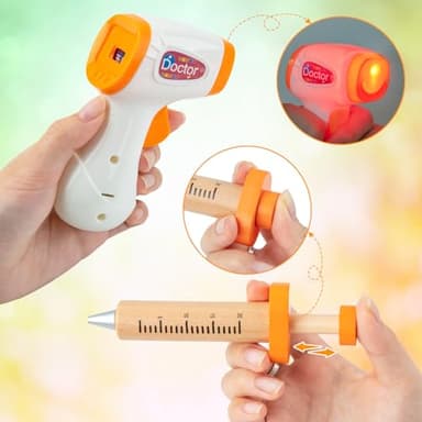 EFO SHM Doctor Kit for Kids, 34 Pcs Kids Doctor Playset kit for Toddlers 3-5 with Medical Storage Bag & Real Stethoscope, for Boys and Girls Fun Role Playing Game, Doctor Play for Kids Toddlers - Image 7