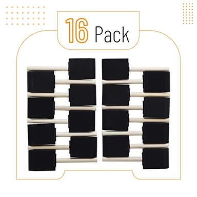 Bates- Foam Paint Brushes, 2 Inch, 16 Pack, Sponge Brushes, Sponge Paint Brush, Foam Brushes for Painting, Foam Brushes for Staining, Paint Sponges, Foam Brushes for Mod Podge Brushes - Image 2