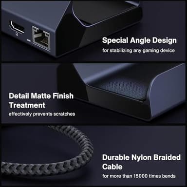 iVANKY 8-in-1 Docking Station 4K@144Hz for ASUS ROG Ally X/Valve Steam Deck OLED/Lenovo Legion Go S/MSI Claw, ROG Alloy/Stream Deck Dock Hub, HDMI 2.1, 1Gbps Ethernet, 3*USB-A 3.0, 100W USB-C Charge - Image 8