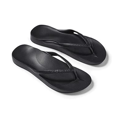 Archies Arch Support Flip Flops for Men & Women – Orthotic Sandals for Plantar Fasciitis Relief – Lightweight, Cushioning, Shock-Absorbing Sandals for Walking, Foot Pain & All-Day Comfort - Black (US Men's 8 / US Women's 9) - Image 7