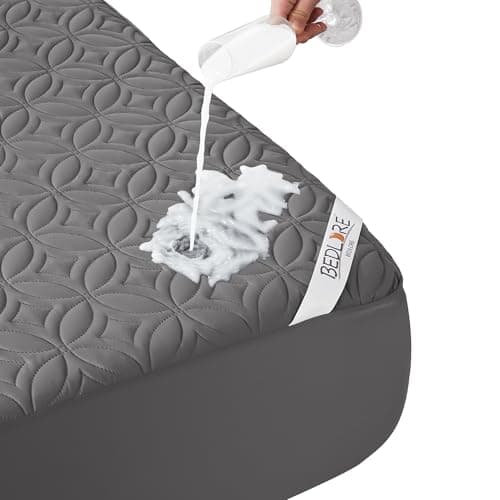 BEDLORE Waterproof Mattress Protector, Full Size Mattress Pad with Deep Pocket 6"-15" Depth, Soft Dirt-Proof Double Bed Mattress Cover for Bedroom, College Dorm, Hotel (Gray) - Image 1