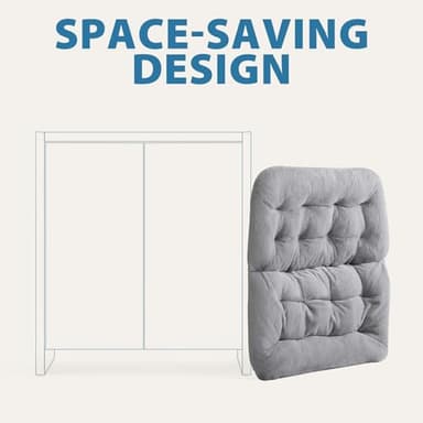 OAKHAM Comfy Chair for Adults, Soft Faux Fur Folding Lounge for Bedroom Living Room Dorm Rooms Flexible Reading Chair for Teens Kids, X-Large Foldable (Ottoman-Grey) - Image 4