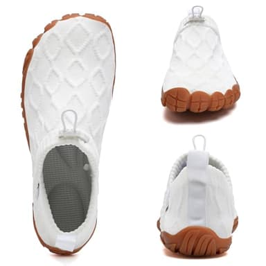 WateLves Barefoot Water Shoes Women Men Minimalist Comfortable Walking Shoes Beach Outdoor Running Sneakers (White,40) - Image 4