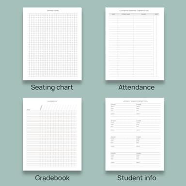 POPRUN Teacher Planner 2025-2026, (Letter Size - 8.5'' x 11'') Academic Lesson Planner (July 2025 - June 2026), with Monthly Tabs, Thick Papers, 2-Sided Pocket, Leather for Teachers, Black - Image 5