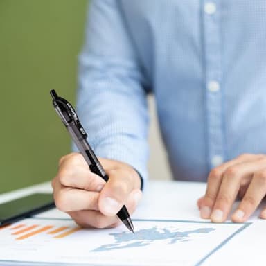 EYEYE G-103 Retractable Gel Pens Black 0.7mm, 10 Pack Medium Point Gel Ink Pens Quick Drying, 0.7 mm Fine Piont Ballpoint Pen Smooth Writing for Office School Supplies - Image 7