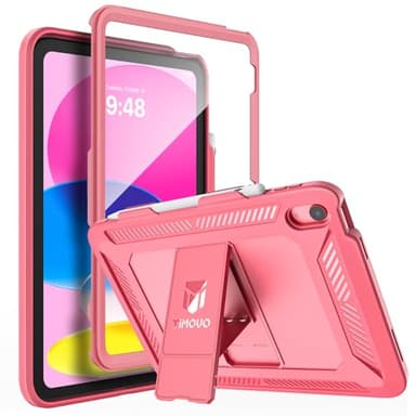 TiMOVO Case for iPad (A16) 11th Generation 11 Inch 2025, iPad 10th Generation Case 2022 with Screen Protector, Heavy Duty Shockproof Rugged Protective Cover, Watermelon Pink - Image 1