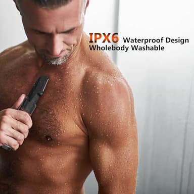 MAXGROOM Manscape Body Hair Trimmer for Men, Waterproof Pubic, Groin & Ball Shaver, No-Nick Mens Grooming Kit with LED Display, Type-C USB Rechargeable, Guide Comb & Travel Lock - Image 2