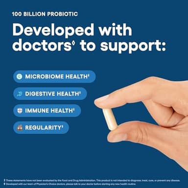 Physician's CHOICE 100 Billion Advanced Probiotic - 16 Strains + Organic Prebiotics - Digestive & Gut Health - Supports Occasional Constipation, Diarrhea, Gas & Bloating - Probiotics for Women & Men - Image 3
