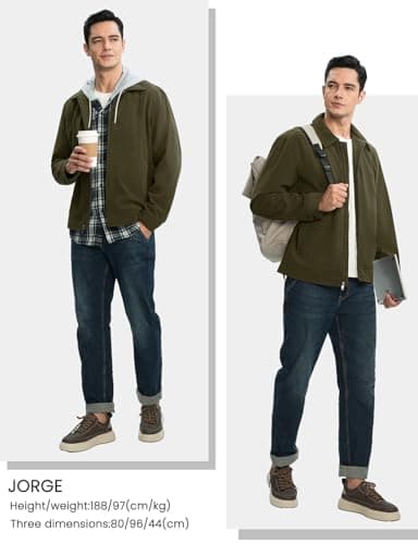 Rdruko Men's Casual Corduroy Jacket Lightweight Bomber Style Shirt Jacket Vintage Fall Winter Coat Army Green XL - Image 6