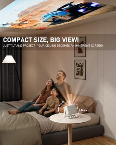 【Netflix Licensed & Auto focus Projector】VISSPL Smart Projector with WiFi and Bluetooth, Auto Focus & Keystone Protable Mini Projector with Stand, 4K Netflix Home Theater Projector - Image 5