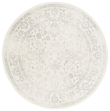 SAFAVIEH Adirondack Collection Area Rug - 8' Round, Ivory & Sage, Oriental Distressed Design, Non-Shedding & Easy Care, Ideal for High Traffic Areas in Living Room, Bedroom (ADR109V) - Image 4
