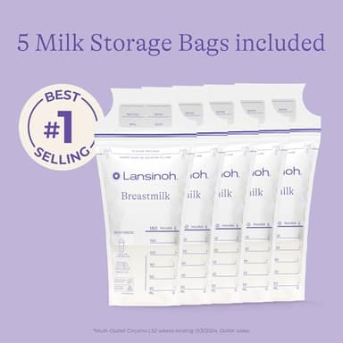 Lansinoh Breastmilk Storage Container with Quick-Freeze Tray, Stores up to 10 Breast Milk Bags, Made Without BPA/BPS, Includes 5 Milk Bags - Image 7