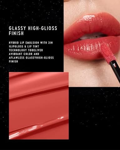 TIMEPHORIA STELLAR DUST LIP STAIN-Long Lasting, Waterproof and Transferproof Lip Tint, Glossy Finish Lip Gloss, Lightweight Lipstick, High Coverage, Vivid Color (07 QUANTA) - Image 5