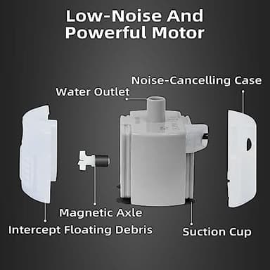 Ultra-Quiet Replacement Pump for Stainless Steel Cat Water Fountains - SMA-800 Motor - Safe and Easy to Clean with Low Voltage DC 5V and USB Cable (Side Suction Pump) - Image 4