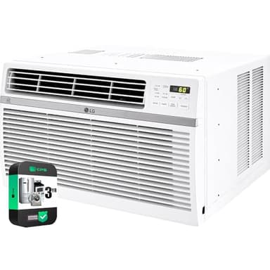 LG R-LW1823HRSM-W20 18,000 BTU Smart Wi-Fi 230/208V Window Air Conditioner White (Renewed) Bundle with 3 YR CPS Enhanced Protection Pack - Image 1