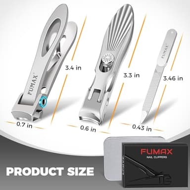 Nail Clippers for Men Thick Nails with Catcher, Large Toe Nail Clippers for Thick Toenails for Seniors with Wide Jaw Opening, Sharp Fingernail Clipper Cutter Set with Long Handle Gifts for Men Women - Image 8