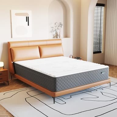 PurrJoys Firm Queen Mattress, 12 Inch Queen Bed Mattress in a Box，Cooling-Gel Memory Foam&Pocket Spring Hybrid, CertiPUR-US Certified, Firm - Image 2