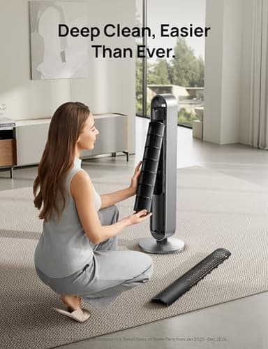 Dreo Tower Fan for Bedroom, 42 Inch 120° Oscillating Fan, 25dB Quiet DC Motor, 28ft/s Velocity Bladeless Standing Fan with 12 Speeds, 4 Modes, 12H Timer Cooling Fans for Home, Living Room, Pilot Max S - Image 6
