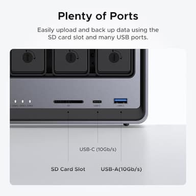 UGREEN NASync DXP4800 4-Bay Desktop NAS, Intel N100 Quad-core CPU, 8GB DDR5 RAM, 32G eMMC, 2X 2.5GbE, 2X M.2 NVMe Slots, 4K HDMI, Network Attached Storage (Diskless) - Image 9