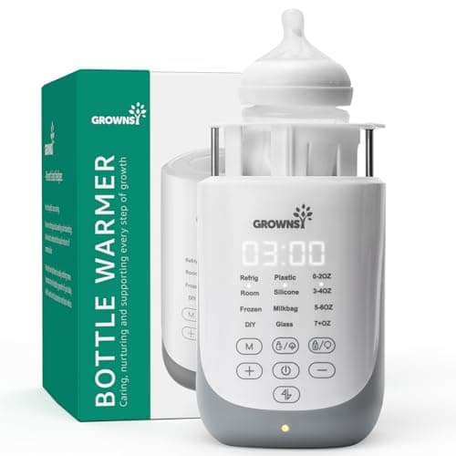 GROWNSY Nutri Bottle Warmer with Innovative Auto-Lift Feature, 10-in-1 Fast Baby Bottle Warmer with Night Light, Retain Nutrients Milk Warmer for Breastmilk&Formula - Image 1