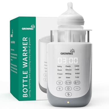 GROWNSY Nutri Bottle Warmer with Innovative Auto-Lift Feature, 10-in-1 Fast Baby Bottle Warmer with Night Light, Retain Nutrients Milk Warmer for Breastmilk&Formula - Image 1