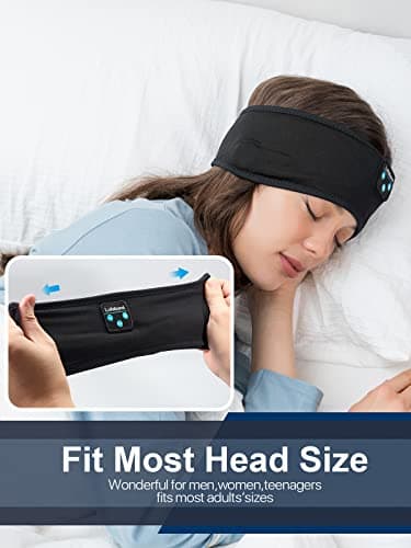 Lullaband Bluetooth Sleep Headphones Headband, Non-Slip Soft Stretchy Wireless Bluetooth Earphones with 10-Hour Battery Speakers for Sleep Travel Sports Yoga Meditation Running and Housework - Image 7