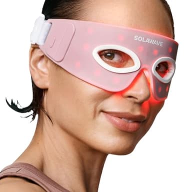 Solawave Red Light Therapy Mask for Eyes | Skincare Device for Under Eye Bags, Crow’s Feet, Forehead Lines | Reduces Appearance of Wrinkles, Sagging, Dark Circles, & Puffiness | 3 Minute Treatment - Image 1