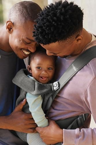 BabyBjörn Baby Carrier Mini, Dark Gray, 3D Jersey Infant Carrier (7-25 lbs), Ergonomic, Easy-to-Use - Image 8