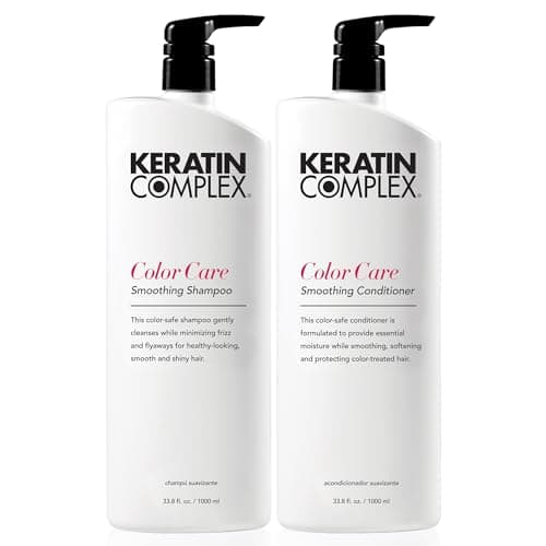 Keratin Complex - Color Care Smoothing Shampoo & Conditioner Duo - 33.8 fl oz Each - Image 1