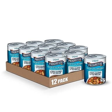 Progresso Light, Italian-Style Meatball Canned Soup, 18.5 oz. (Pack of 12) - Image 1